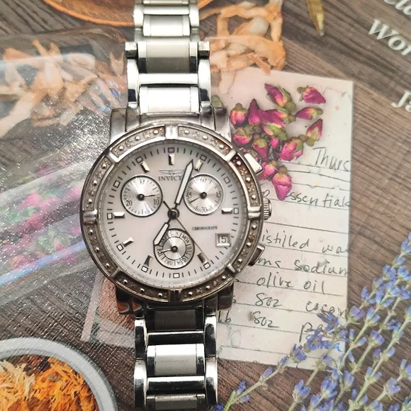Invicta Wildflower Tritnite Stainless Steel Watch Model 4718